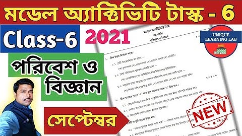 Class-6, Science (পরিবেশ ও বিজ্ঞান), Part-6, Model Activity Task-2021 September @Unique Learning Lab