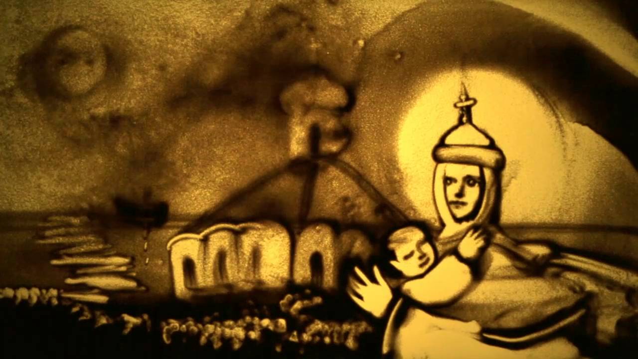 С рождеством рисунок на песке видео, классные картинки