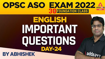 ENGLISH II SECRETARIAT ASO EXAM 2021-22 II IMPORTANT QUESTIONS | DAY - 24 || Adda247 Odia