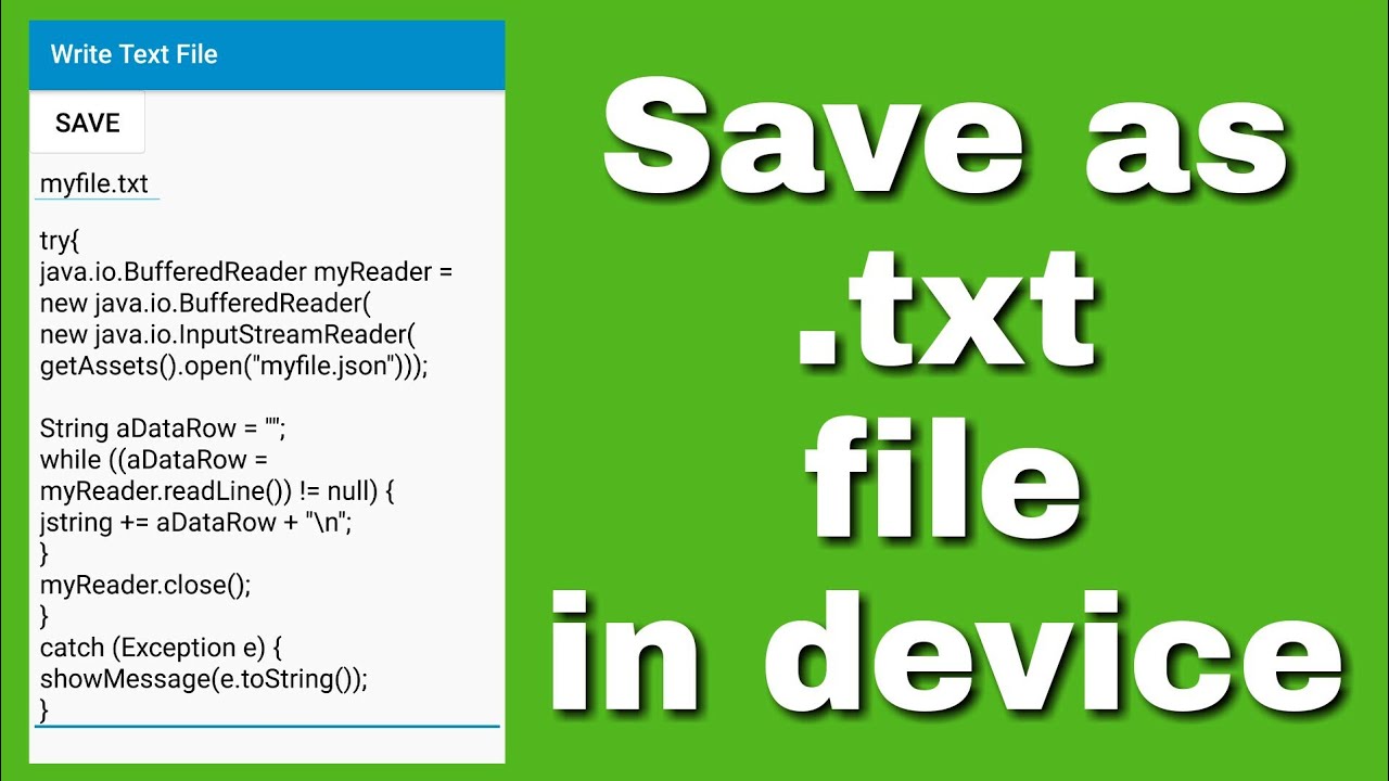 Text Write And Save