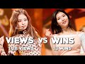kpop groups most viewed vs most awarded song