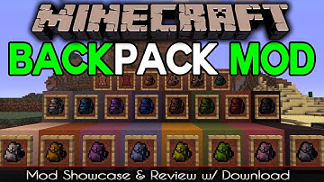 Minecraft MOD Showcase | 1.6 BackPack Mod Review w/ Download