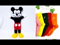 👌ÇORAPTAN HARİKA OYUNCAK FİKRİ/💥 MICKEY MOUSE Yapılışı 😍/How to make sock doll/miki fare