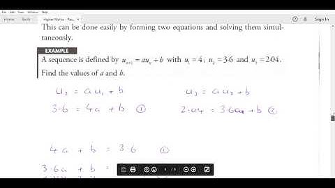 Higher Maths - Recurrence Relations - Lesson 3 - Finding a Recurrence Relationship from a Sequence