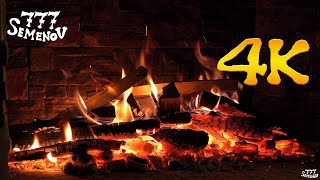 🔥 Fireplace 4K for Sleeping | Burning Logs | Fire Sounds | Камин 4K | Звуки огня | Камин | Огонь | 火