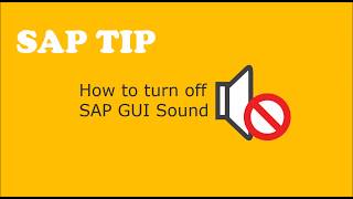 How to turn off SAP GUI Sound screenshot 5