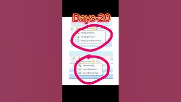 Bring Forward and send backward in ms word | send to back | send to front | Days 20