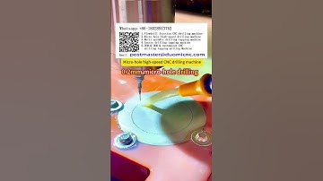 Micro-hole high-speed CNC drilling machine, 0.2mm micro-hole drilling 1mm deep #cnc #cncmill