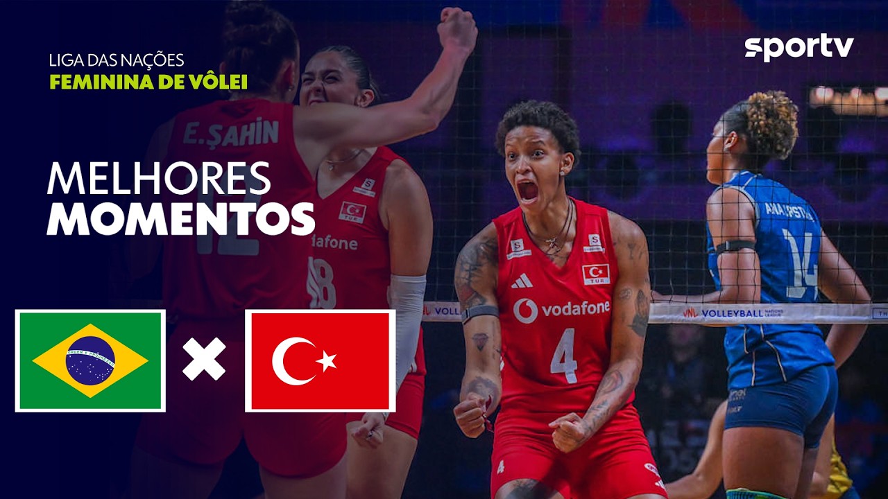 BRASIL 1 X 3 TURQUIA | MELHORES MOMENTOS | LIGA DAS NAÇÕES FEMININA DE VÔLEI 2026 | sportv