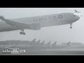 Planes struggled to land at Heathrow Airport during Storm Noa