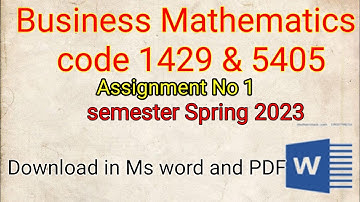 1429 solved assignment 2023 pdf: 5405 solved assignment 2023 pdf : 1429 1st assignment spring 2023