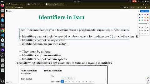 Identifiers in dart ~06