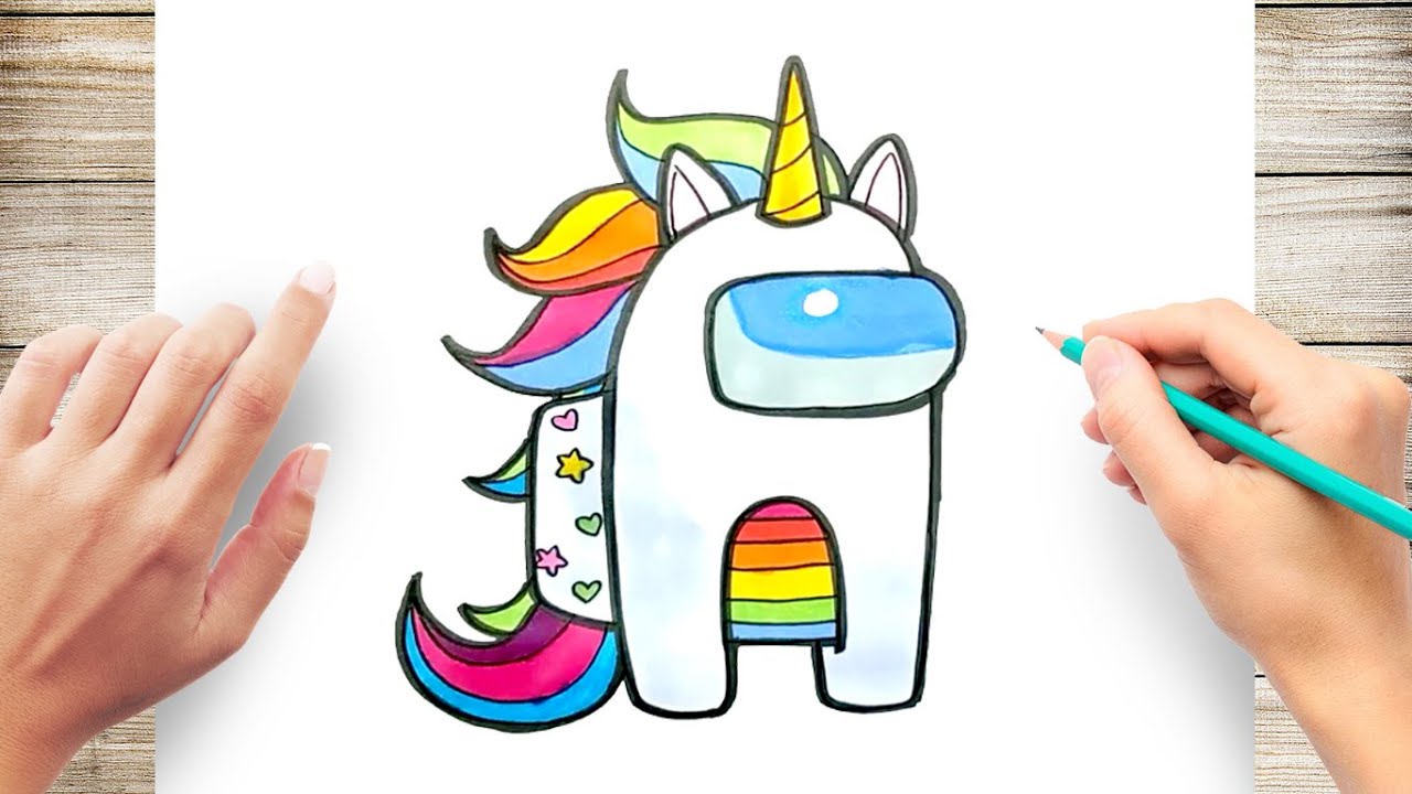 How To Draw Unicorn Among Us Character Youtube