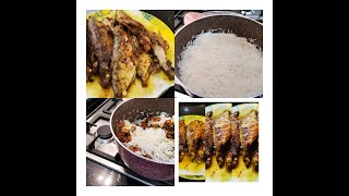 طبخت الغداء سمك مقلي وأرز 