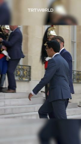 Guardsman collapses as Macron greets Madagascar’s Rajoelina