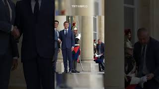 Guardsman Collapses As Macron Greets Madagascars Rajoelina