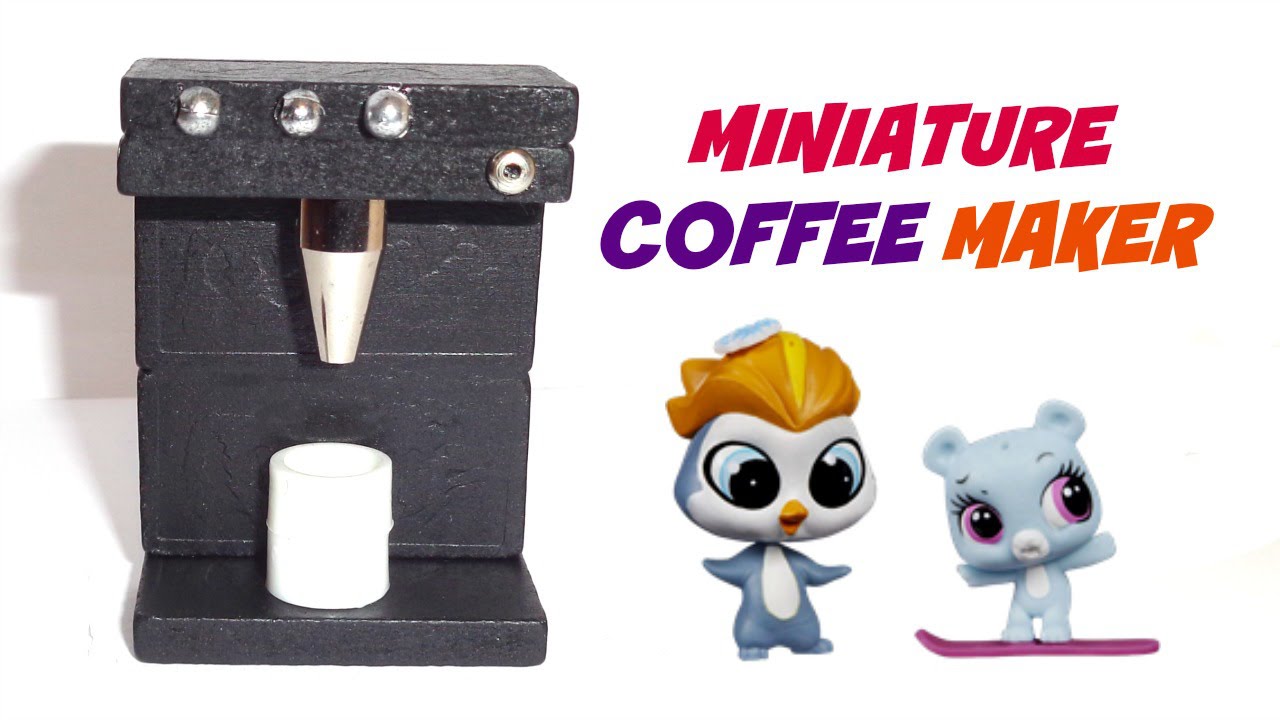 1:6 Scale Miniature Coffee Machine Dolls House Espresso Machine Mini Tiny Coffee  Maker for Dollshouse 