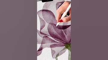 here’s how to paint transparent layered flower🌸#shorts #procreatebrushes #procreate #drawing