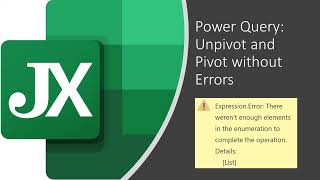 Unpivot And Pivot Without Errors In Power Query Avoiding Error: