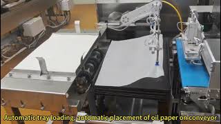 Automatic cake bread oilpaper separator Toast packaging processing machine