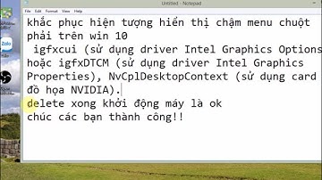 Fix lỗi hiển thị chậm menu chuột phải trên Windows 10