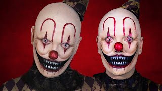 Scary Clown Halloween Makeup Tutorial!