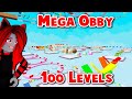 Completing 100 LEVELS In MEGA EASY OBBY! (Roblox)