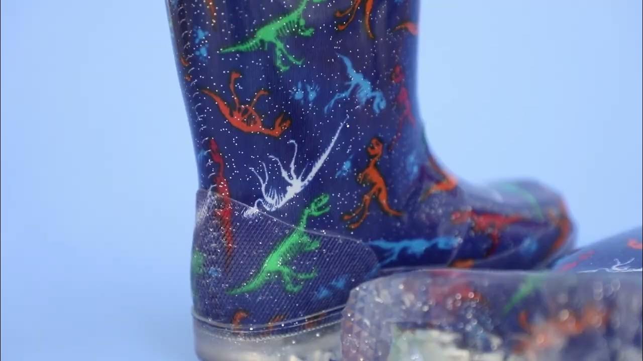 Kids Girls Light Rain Boots Light Up KKOMFORME YouTube