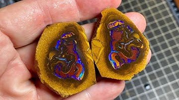 A cool pattern inside a Koroit opal nut