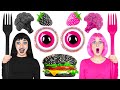 TANTANGAN MAKANAN PINK VS HITAM | Hanya Makan 1 Warna Selama 24 Jam Oleh Multi DO! CHALLENGE