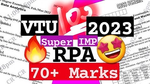 RPA M5 Best Video PASS PACK 💯🤩 Sup Imp [+PDF] 🎯2023 Externals 🔥🔥🔥 7SEM CSE #vtu #2023 #RPA #18CS745