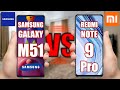 Samsung Galaxy M51 vs Xiaomi Redmi Note 9 Pro
