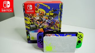 Splatoon 3 Special Edition OLED Model Nintendo Switch Unboxing and Review