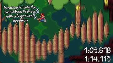 SMBX Custom Level Speedrun - Breaking-in into the Anti-Mario Fortress with a Super Leaf