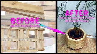 HOW TO MAKE A FLOWER PLANTER BOX FROM A SİMPLE WOODEN PLANK #PALLETS #DİY #WOODWORKİNG #HOWTOMAKE
