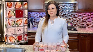 Gelatina De Fresas Con Crema/Strawberries in Cream Cheese Jello