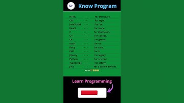 Programming Languages & Their Uses 💯😂😂  | #shorts #programming #knowprogram