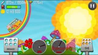 Hill Climb Racing Rainbow Hippie Van Record HD screenshot 2