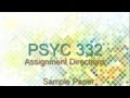 APA Research Paper: PSYC 332