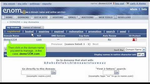 Updating DNS - Update Your DNS at Enom.com