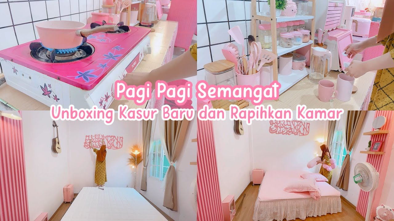 Pagi Pagi Semangat Unboxing Kasur Baru dan Rapihkan Kamar | Pasang Kaligrafi dikamar