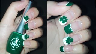 Saint Patrick&#39;s Day Nail Art Tutorial- French Manicure | Rose Pearl