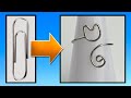Paperclip kitty cat ring wire jewelry making diy tutorial