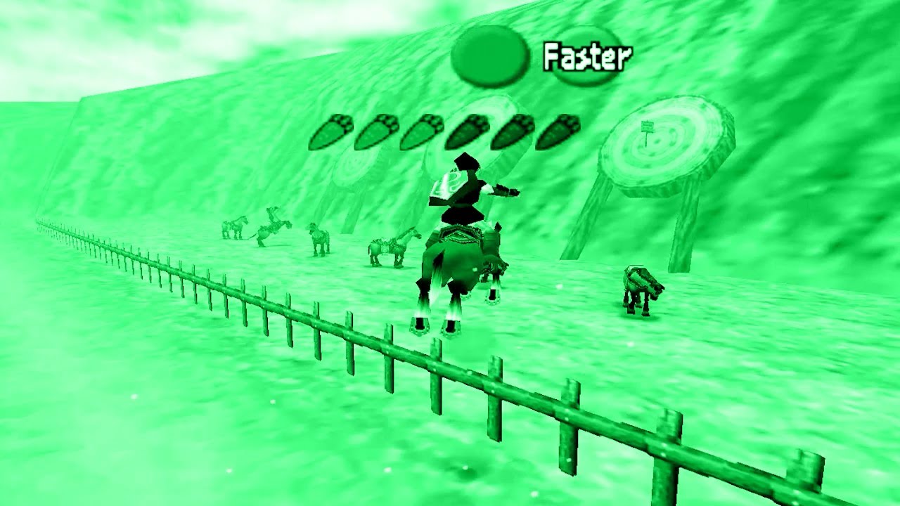 Zelda OOT Cheat Code adult horseback archery location YouTube