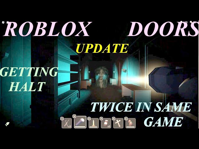 I Encountered Halt x3 in Doors! (Roblox) 