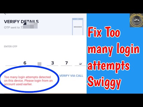 Fix Too many login attempts detected on this device swiggy problem | Swiggy too many attempt login