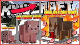 CÁCH NUÔI CON HEO TRONG MINECRAFT GIỐNG NHƯ ĐỜI THẬT*SỰ TIẾN HÓA CỦA CON HEO TRONG MINECRAFT