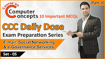 E-mail, social networking & e-governance Services | CCC Most Important MCQs| Part-30
