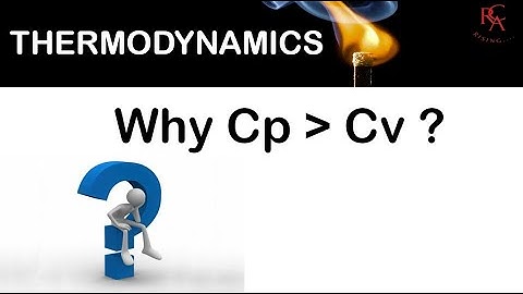 Why Cp is greater than Cv?