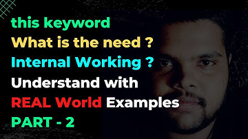 #40 this keyword in java part-2 | this keyword | Internal Working #oops